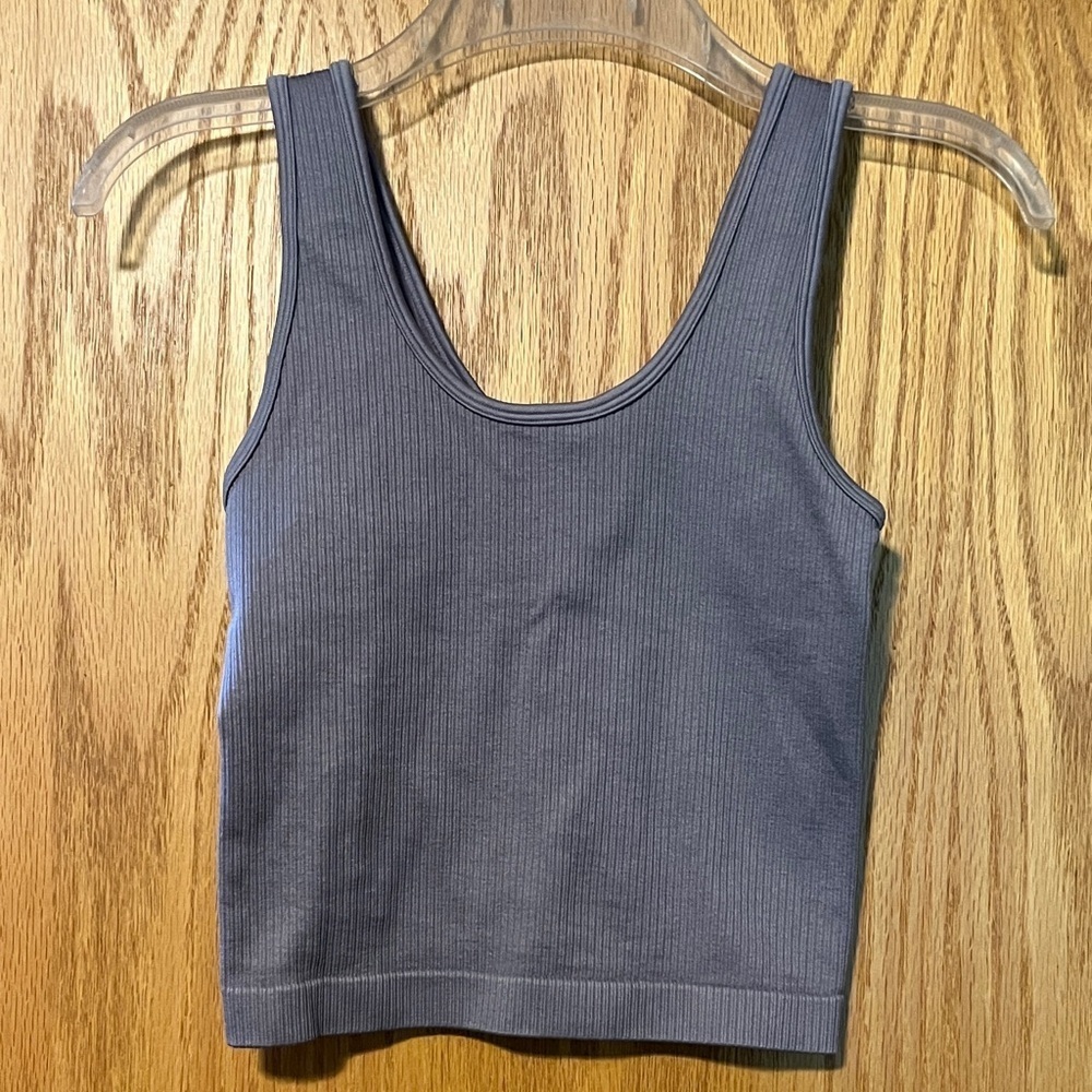 a new day Purple Ribbed Tank Top